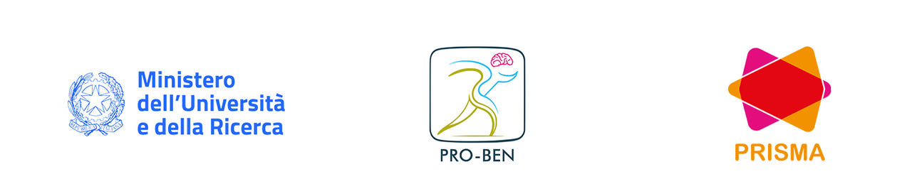 Ministero dell'Università e della Ricerca, logo PRO-BEN, logo PRISMA class=