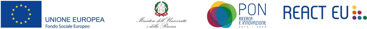 [Translate to English:] Logghi: Unione Europea (Fondo Sociale Europeo) - Ministero dell'Università e della Ricerca - PON Ricerca e innovazione - React EU class=